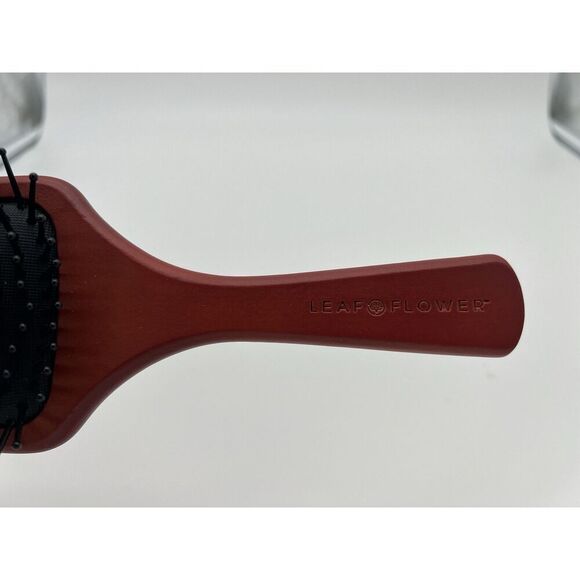 Leaf Flower Wooden Paddle Hair brush Professional Styling Tool 10 X 3.5 “ - Picture 2 of 5